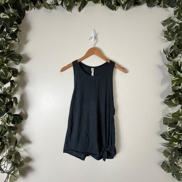 Lululemon Athletic Side Waist Tie Tank Top Dark Grey Women’s Size 2 - Picture 1 of 6